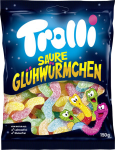 Trolli Bonbon gélifié aux fruits VERS LUISANTS, 150 g