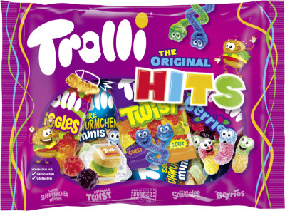 Trolli Bonbon gélifié aux fruits ORIGINAL HITS, sachet 200 g