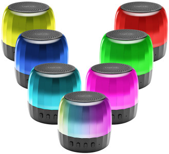 LogiLink Enceinte Bluetooth avec lumières festives, noir