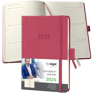 sigel Buchkalender Conceptum 2025, ca. DIN A6, schwarz