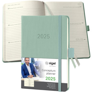 sigel Buchkalender Conceptum 2025, ca. DIN A6, schwarz