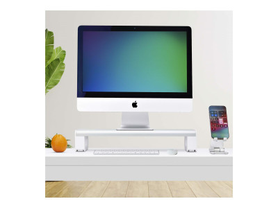 Startech : ERGONOMIC MONITOR RISER STAND - DESKTOP COMPUTER MONITOR SHELF