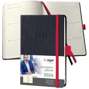 sigel Agenda planning Conceptum 2025, env. A6, taupe