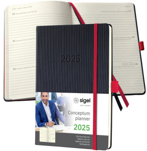 sigel Buchkalender Conceptum 2025, ca. DIN A5, mint