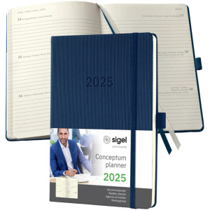 sigel Buchkalender Conceptum 2025, ca. DIN A5, mint