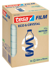 tesa Film ECO & CRYSTAL, 19 mm x 66 m, transparent