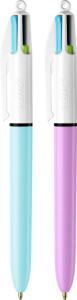 BIC Stylo à bille 4 Colours Fun, présentoir de 40