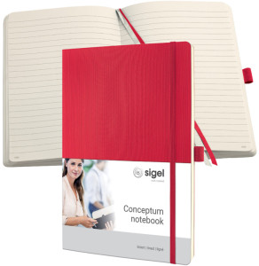 sigel Carnet de notes Conceptum, A4, quadrillé, noir