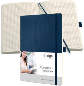 sigel Carnet de notes Conceptum, A4, quadrillé, noir