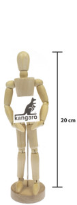 kangaro Mannequin articulé, hauteur: 200 mm, neutre