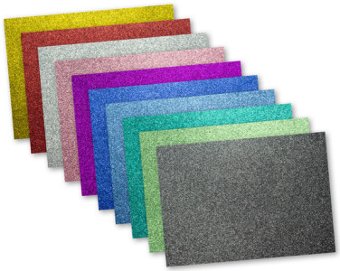 kangaro Carton pailleté, 250 x 350 m, assorti en 10 couleurs