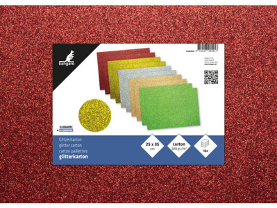 kangaro Carton pailleté, 250 x 350 m, assorti en 10 couleurs