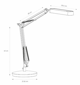 ALBA Lampe de bureau à LED 