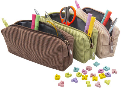 WEDO Trousse en velours côtelé, beige