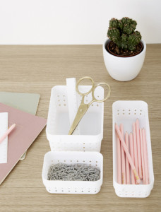 NHG Corbeille de rangement SEOUL ORGANIZER M, blanc