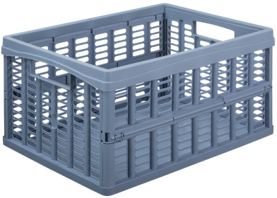 NHG Caisse de rangement pliante, PP, 32,5 litres, bleu