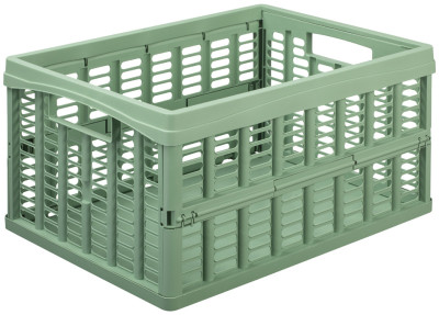 NHG Caisse de rangement pliante, PP, 32,5 litres, vert