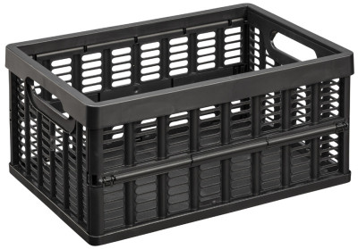 NHG Caisse de rangement pliante, PP, 11,5 litres, noir