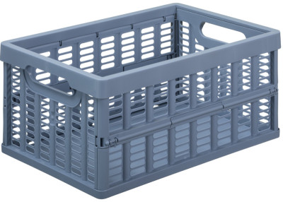 NHG Caisse de rangement pliante, PP, 11,5 litres, bleu