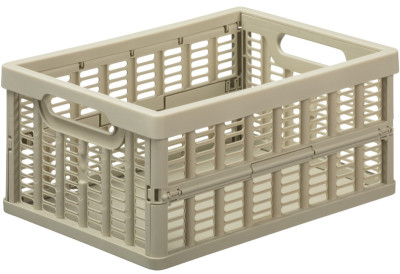 NHG Caisse de rangement pliante, PP, 3,5 litres, beige