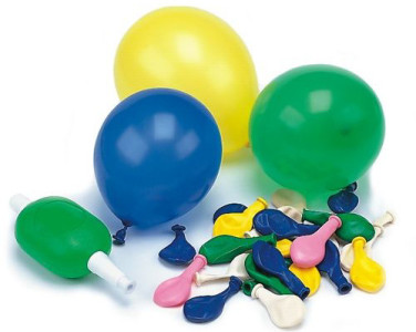 PAPSTAR Mini-Luftballons inkl. Pumpe, farbig sortiert