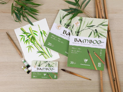 Clairefontaine Bloc de papier aquarelle BAMBOO, 250 g/m2, A3