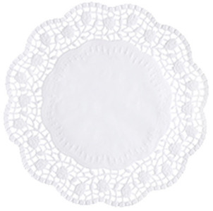 PAPSTAR Napperon, rond, diamètre: 360 mm, blanc