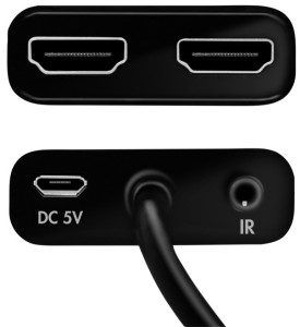 LogiLink Répartiteur HDMI 4K/60 Hz HDMI, downscaler, 2 ports