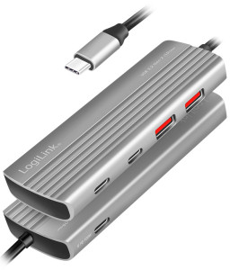 LogiLink USB 3.2 Ultra-Slim-Hub, 4-Port, 2x USB-A, 2x USB-C