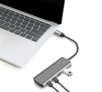 LogiLink USB 3.2 Ultra-Slim-Hub, 7-Port, 2x USB-A, 5x USB-C