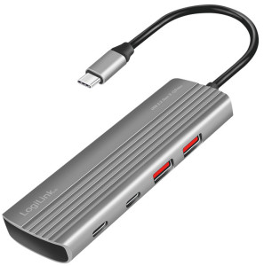 LogiLink USB 3.2 Ultra-Slim-Hub, 7-Port, 2x USB-A, 5x USB-C