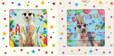 SUSY CARD Carte d'anniversaire 3D Sliding card 