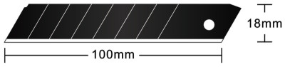 Hansa Ersatzklingen, Klingenbreite: 9 mm, 30 Grad, schwarz