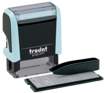 trodat Textstempel-Set Printy 4911 Typomatic, pastell-blau