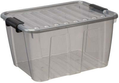 plast team Boîte de rangement HOME BOX, 30 L, gris