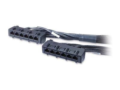 APC : DATA DISTRIBUTION cable CAT6 UTP CMR 6XRJ-45 BLACK 3.9M