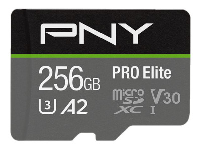 PNY : 256GB MICROSDXC PRO ELITE CLASS 10 U3 V30