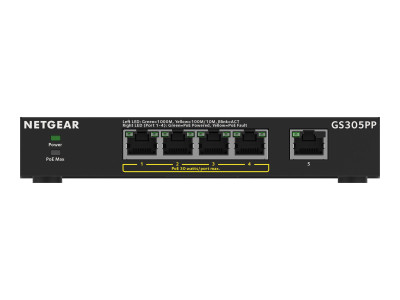 Netgear : 5PT POE/POE+ GIGE UNMANAGED SWITCH GS305PP