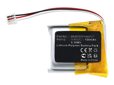 DLH : LI-POL batterie 3.8V 100MAH 0.4WH - AHB701718HPJT - pour JABR