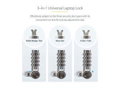 Startech : UNIVERSAL LAPTOP cable LOCK - 6.6FT SERIALIZED SECURITY cable