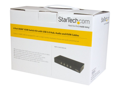 Startech : 4PORT USB 3 HDMI KVM SWITCH W/ USB 3.0 HUB AUDIO et CABLES