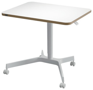 LEITZ Bureau assis-debout Ergo, avec roulettes, blanc