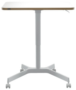 LEITZ Bureau assis-debout Ergo, avec roulettes, blanc