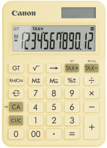 CANON Calculatrice de bureau LS-125KB-PYL, jaune pâle pastel