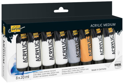 KREUL Acrylique SOLO Goya Medium, 20 ml, set de 8