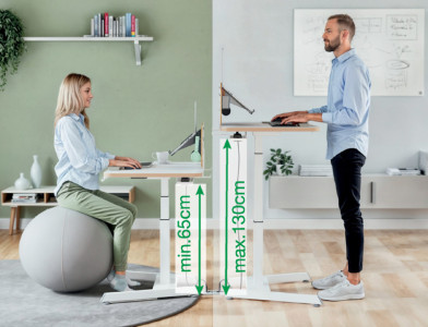 LEITZ Bureau assis-debout Ergo, électrique, blanc