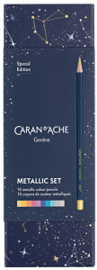 CARAN D'ACHE Crayons de couleur COSMIC BLUE, 10 pièces