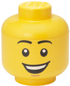 LEGO Mini-Aufbewahrungskopf STORAGE HEAD SILLY, 360 ml, gelb