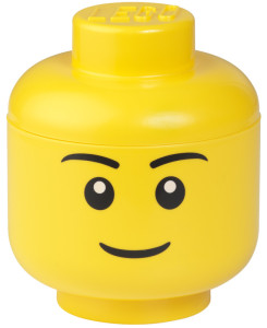 LEGO Mini-Aufbewahrungskopf STORAGE HEAD SILLY, 360 ml, gelb