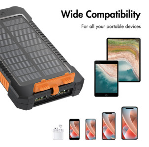 LogiLink Batterie externe avec panneau solaire, 6.000 mAh